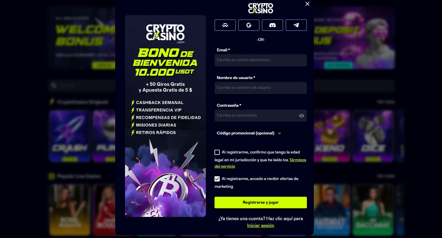 cryptocasino registrato